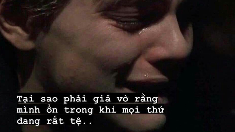 Ảnh khóc và caption buồn 4