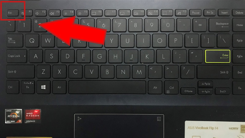 Chọn ph&iacute;m Esc