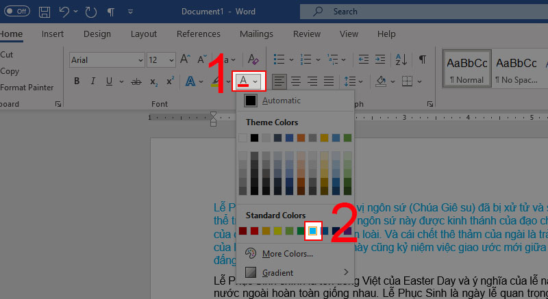 Tutorial Trong Microsoft Word để thay đổi phông chữ màu chữ Chỉ với vài bước đơn giản, tô điểm cho v