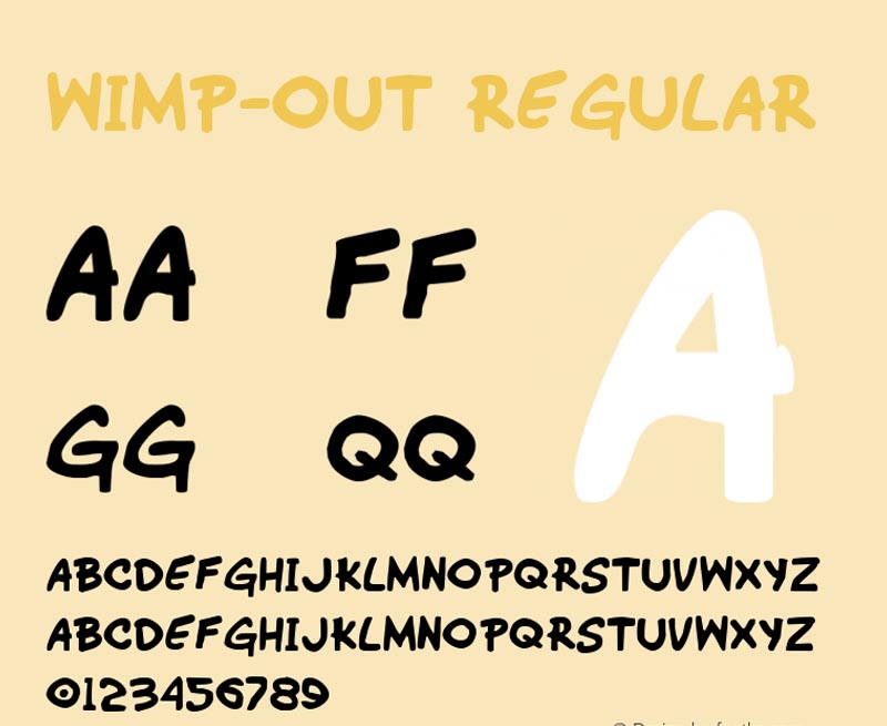 Font chữ Wimp-Out 3D cho nhiều phong cách