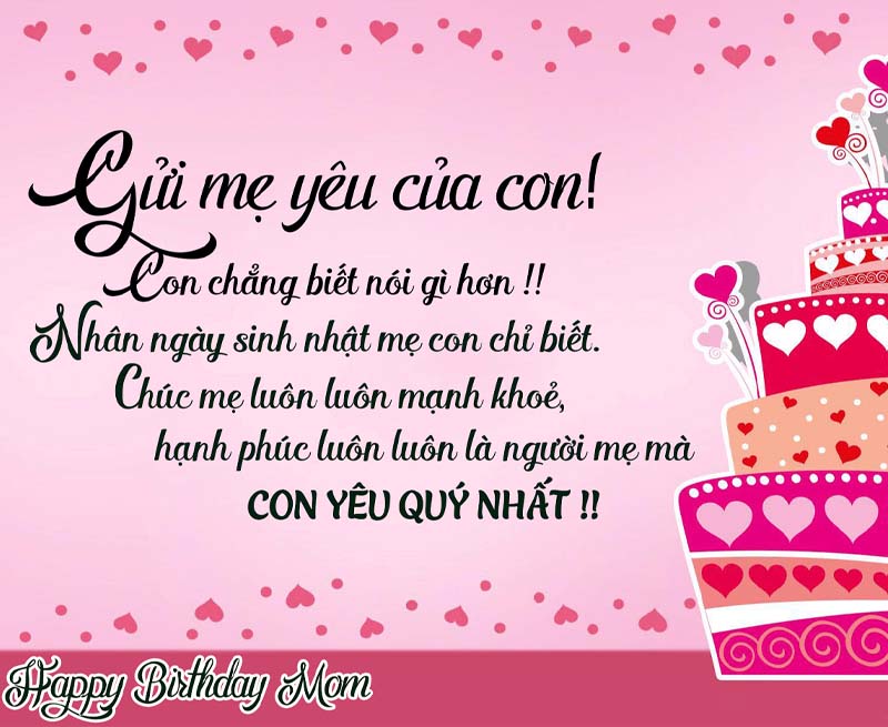 Dùng lời chúc sinh nhật hay để thể hiện tình cảm đến mẹ