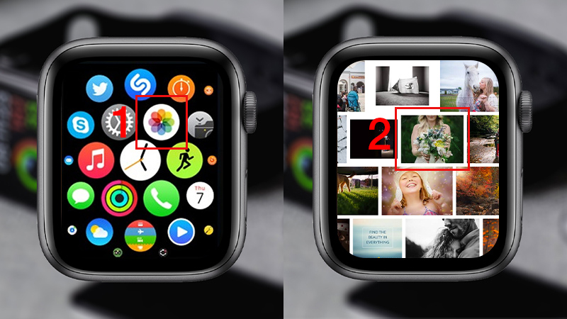 Cách xem ảnh, đặt ảnh làm nền đồng hồ và xóa ảnh trên Apple Watch ...