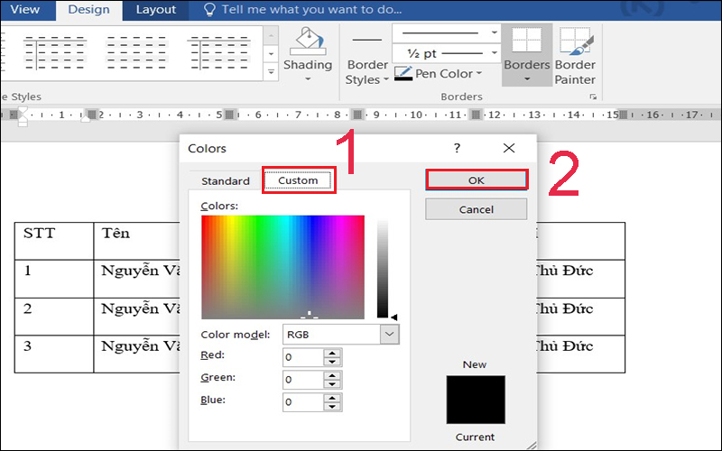 Cách Tô Màu Bảng Trong Word (Áp Dụng Cho Tất Cả Các Phiên Bản Word) -  Thegioididong.Com