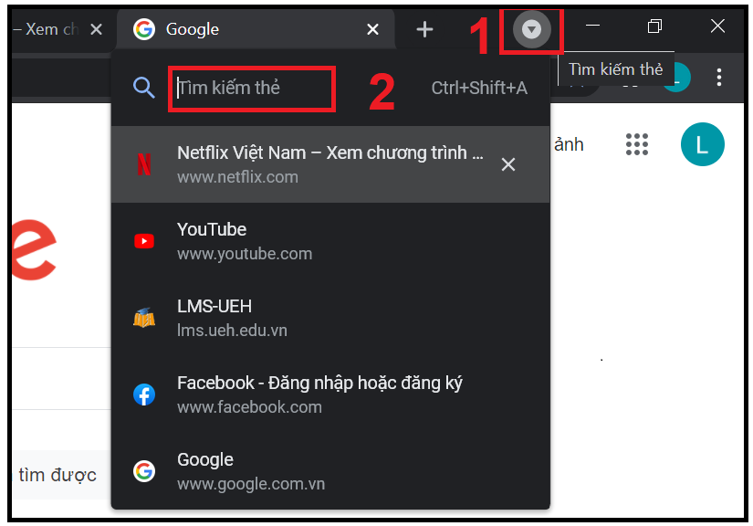 Công cụ Tab Search