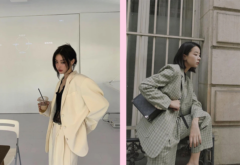 Trang phục suit oversized đang trend hiện nay