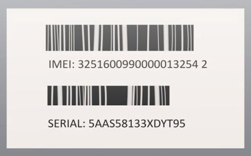 Ví dụ về dãy số IMEI và Serial Number