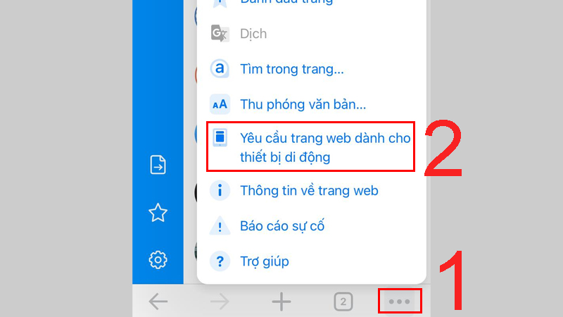 Bạn có thể chuyển lại chế độ xem trên thiết bị di động