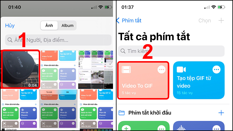 Chọn video cần chuyển th&agrave;nh GIF