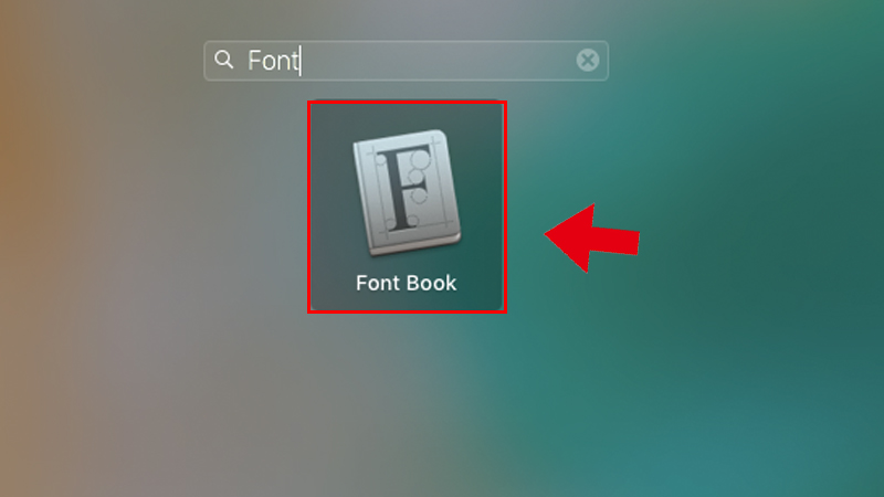 Mở ứng dụng Font Book 