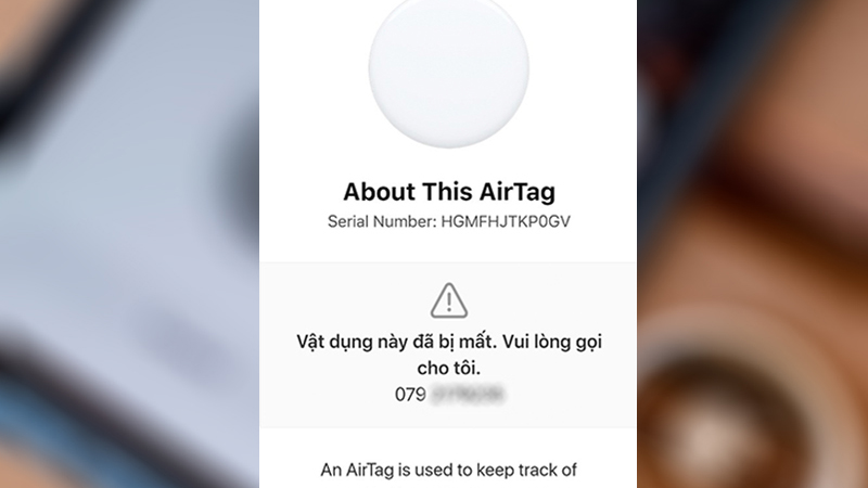 Đặt AirTag tại vị tr&iacute; kết nối NFC