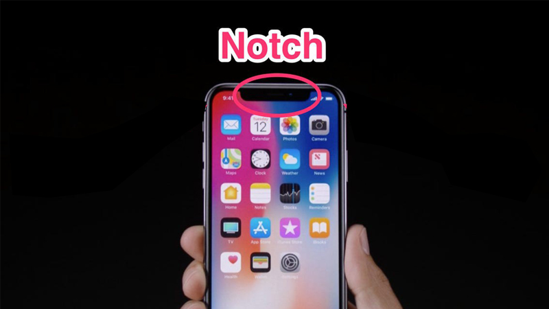Màn hình tai thỏ (Notch) chỉ thiết kế bị khuyết một phần của màn hình điện thoại