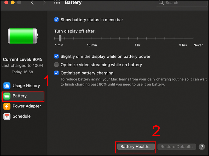 Kiểm tra Battery Health