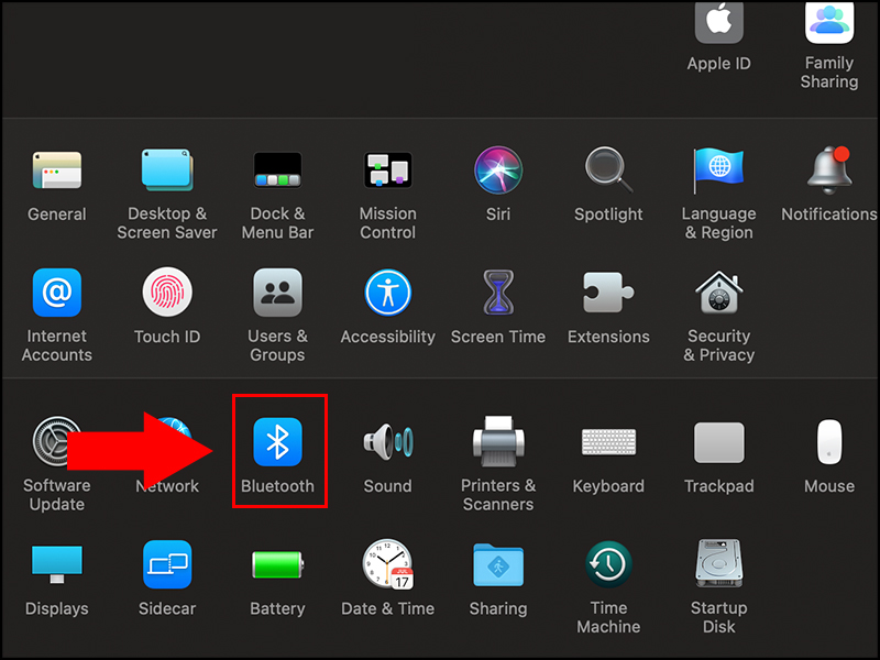 Vào cài đặt Bluetooth
