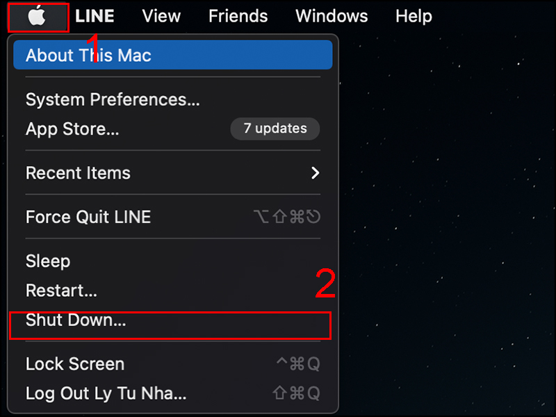 Tắt hoàn toàn MacBook