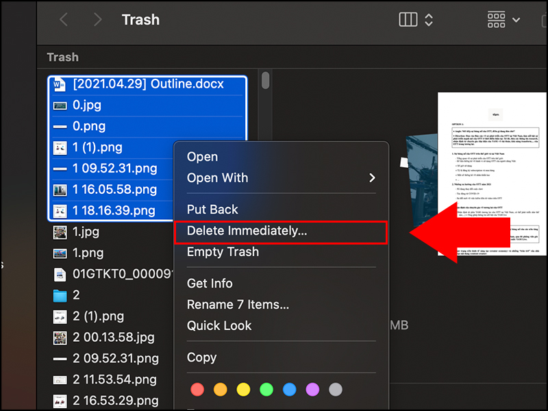 Dọn dẹp MacBook bằng cách xoá các tệp không sử dụng