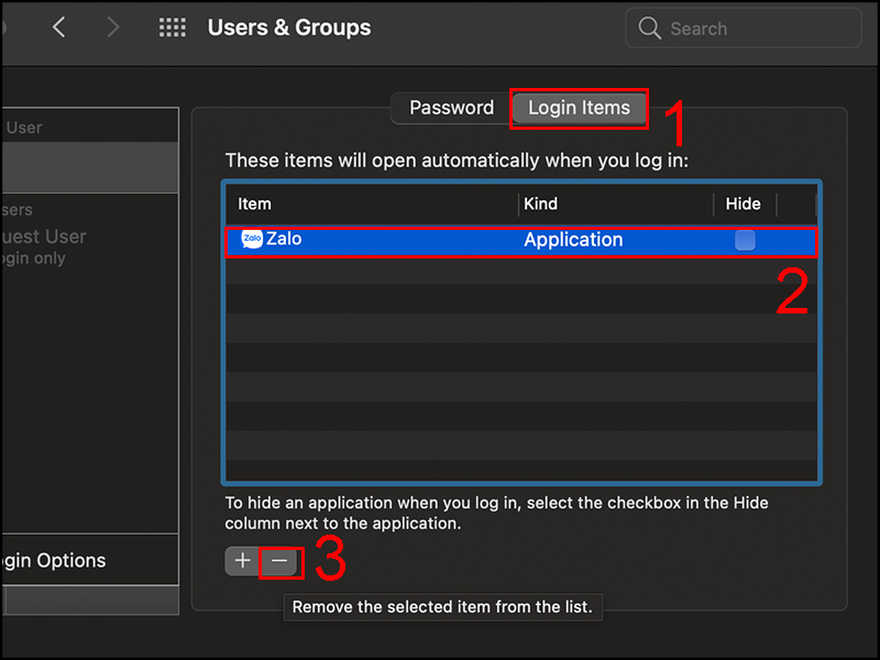 Xoá các ứng dụng khởi động cùng MacBook