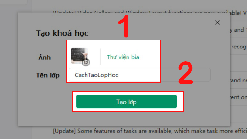 Chọn ảnh v&agrave; đặt t&ecirc;n lớp