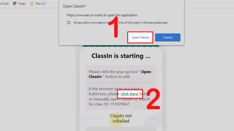 Cho ph&eacute;p mở Classin