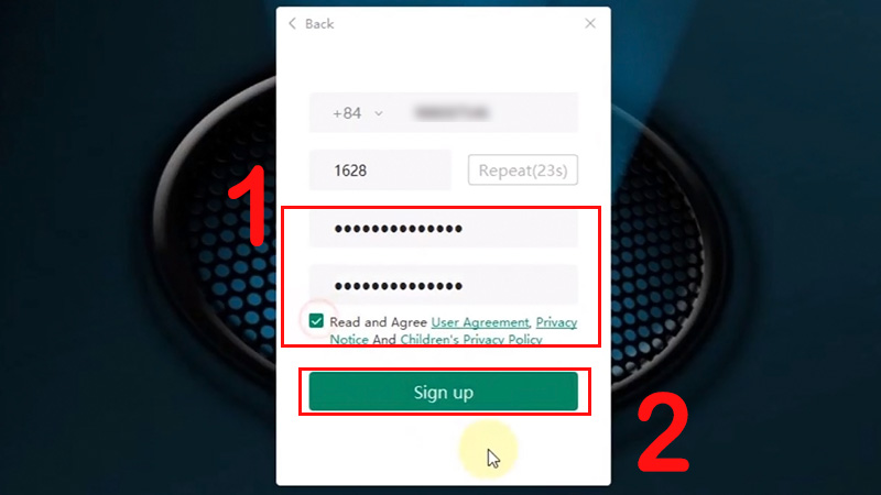 Nhập v&agrave; x&aacute;c nhận mật khẩu