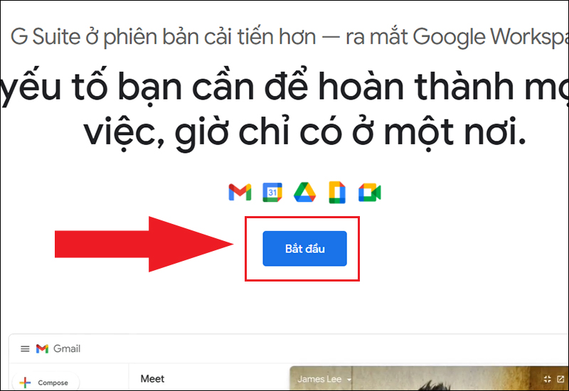 Bấm nút Bắt đầu để thực hiện các bước tiếp theo