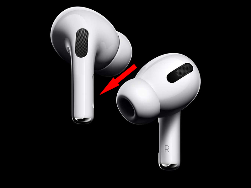 Bật ANC bằng cách nhấn mạnh vào phần thân AirPods Pro