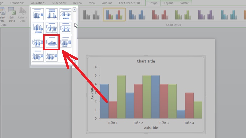 Cách vẽ biểu đồ trong Powerpoint chèn dữ liệu  tạo hiệu ứng