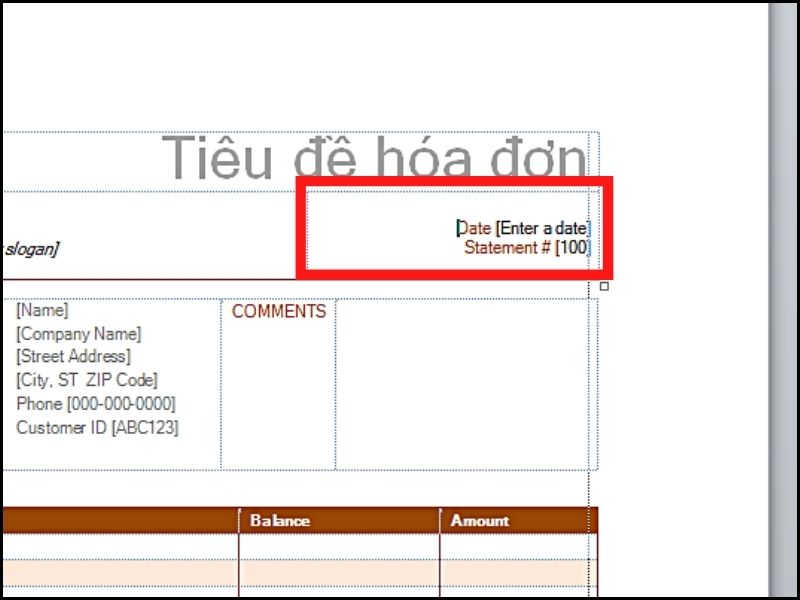 Khung ng&agrave;y lập h&oacute;a đơn v&agrave; số h&oacute;a đơn
