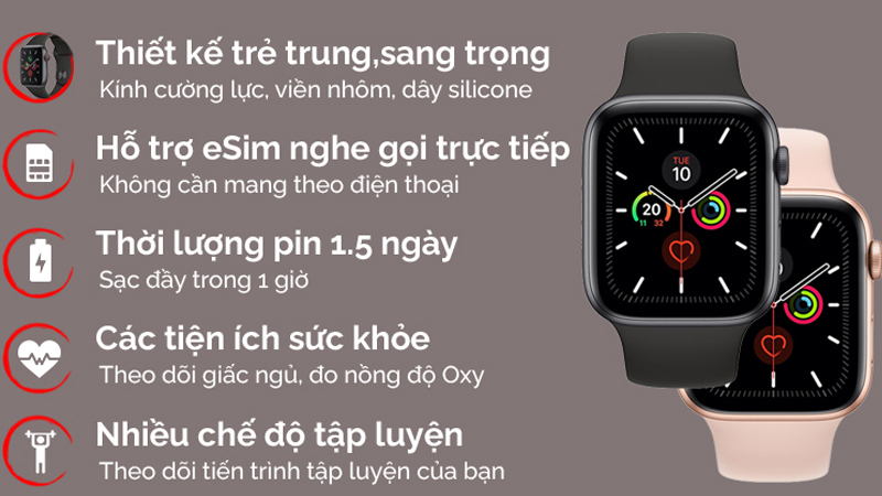  Các tính năng của Apple Watch S5