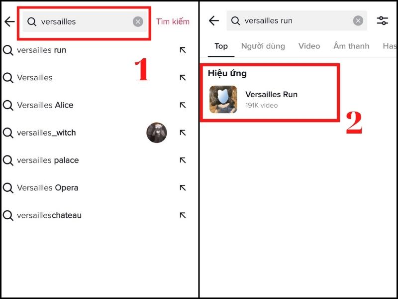 Cách mở Filter công chúa chạy Versailles Run