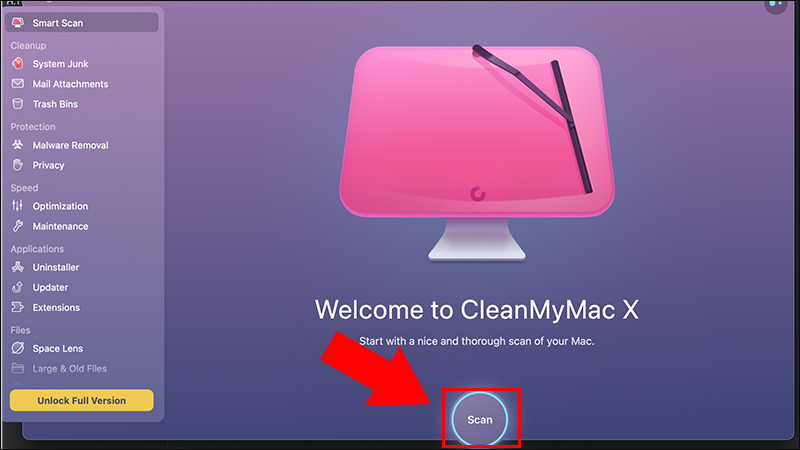 T&iacute;nh năng Scan gi&uacute;p dọn dẹp hệ thống