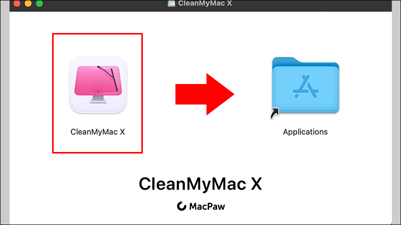K&eacute;o CleanMyMac v&agrave;o Applications để khởi chạy phần mềm 