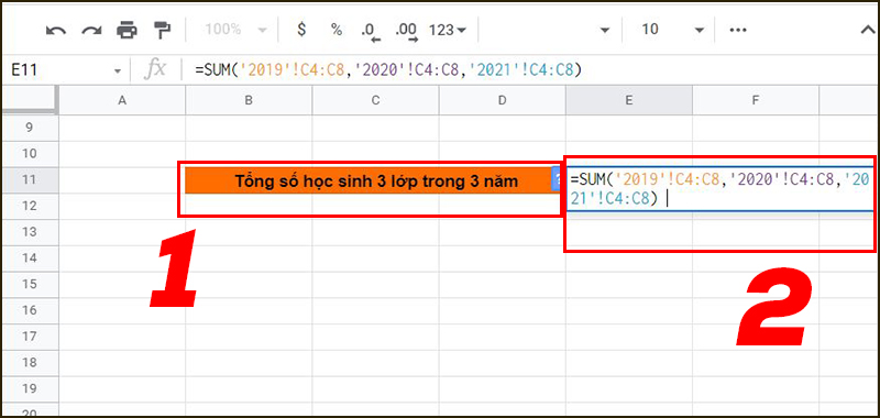 [Video] Cách sử dụng hàm SUM trong Google Sheet tính tổng các đối số