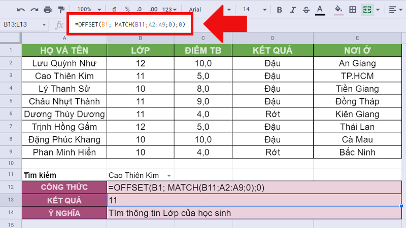 Kết hợp với h&agrave;m OFFSET