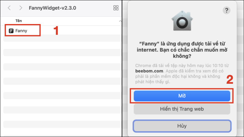 Cấp phép ứng dụng Fanny