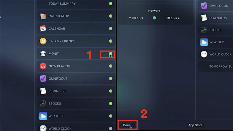 Chọn ứng dụng MONIT