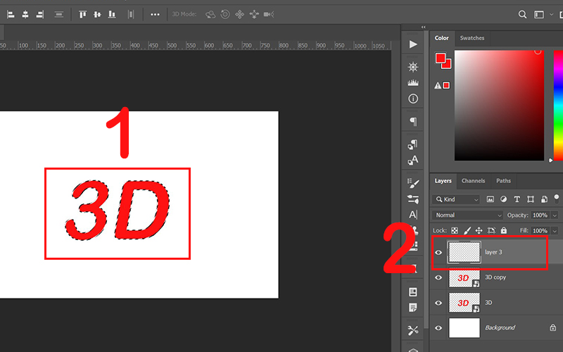 Video] Cách tạo chữ 3D trong Photoshop đơn giản cho người mới bắt ...