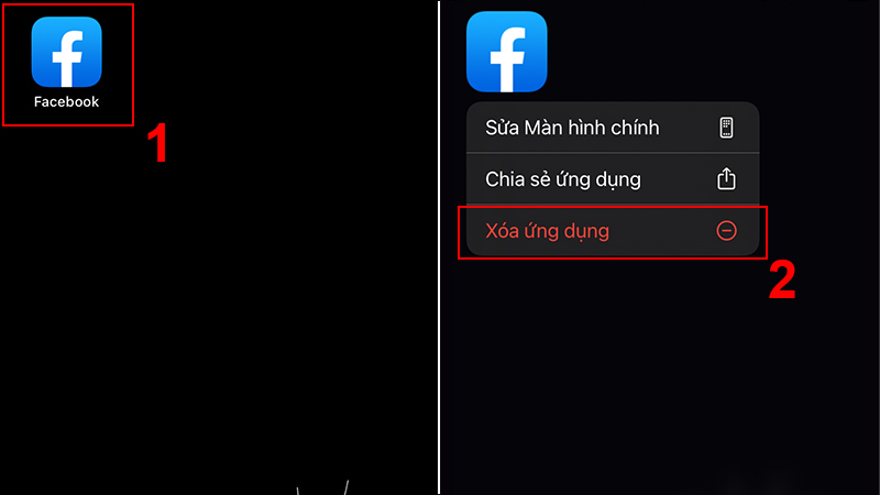 Xóa ứng dụng Facebook trên máy