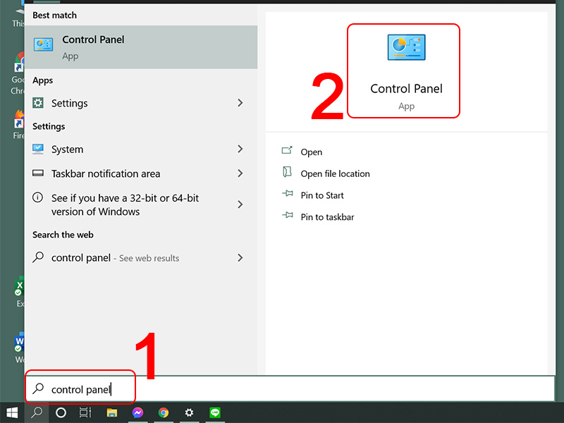 Vào Control Panel