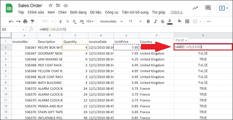 V&iacute; dụ c&acirc;u lệnh sử dụng AND