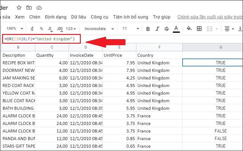 V&iacute; dụ c&acirc;u lệnh sử dụng OR