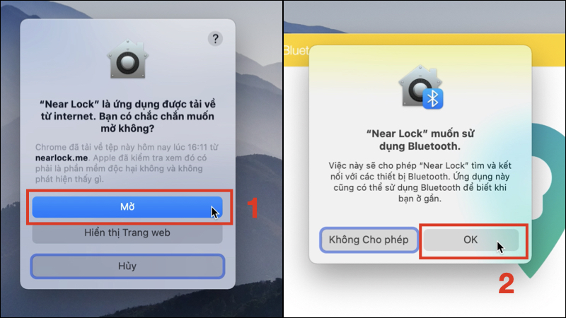 Cấp quyền sử dụng Bluetooth trên MacBook