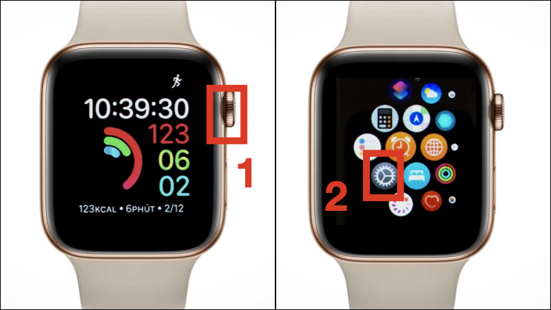 Chọn biểu tượng C&agrave;i đặt