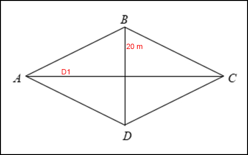 Bài toán thăm dò đàng chéo cánh của hình thoi lúc biết diện tích S và chừng lâu năm một đàng chéo