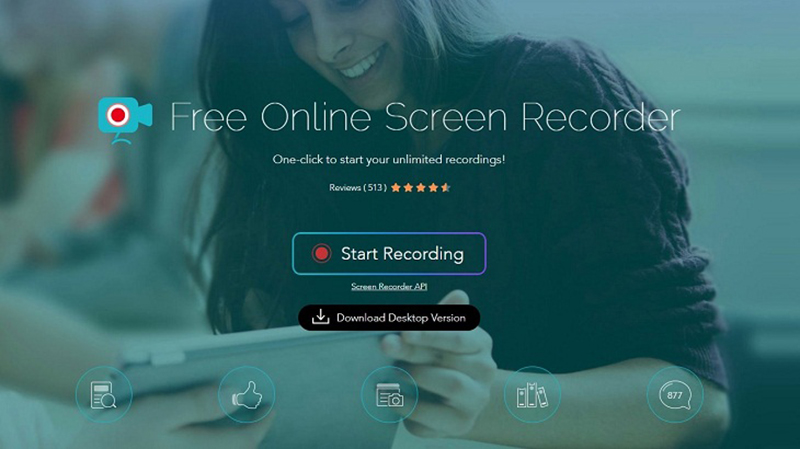 Free Online Screen Recorder là một phần mềm quay màn hình máy tính nhẹ