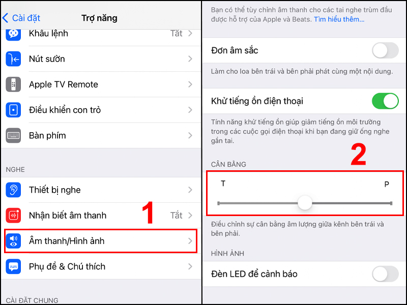 Cân chỉnh cài đặt âm thanh trên iPhone