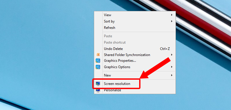 Chọn Screen Resolution