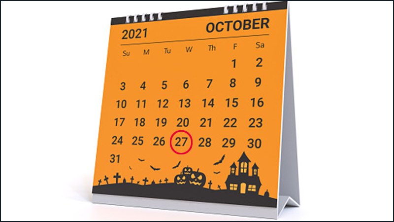 Ngày 27/10 rơi vào thứ 4