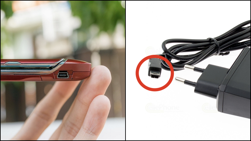 Cổng mini USB từng xuất hiện trên Moto Razr V3