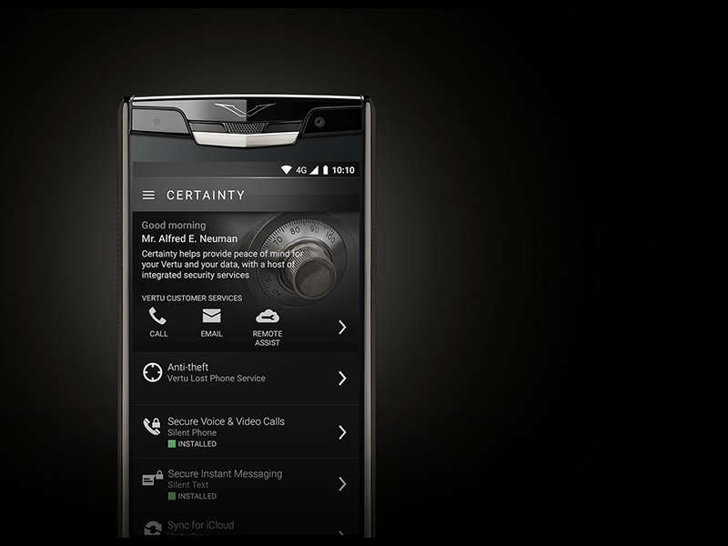 Vertu Certainty đảm bảo mọi thông tin đều được riêng tư hóa