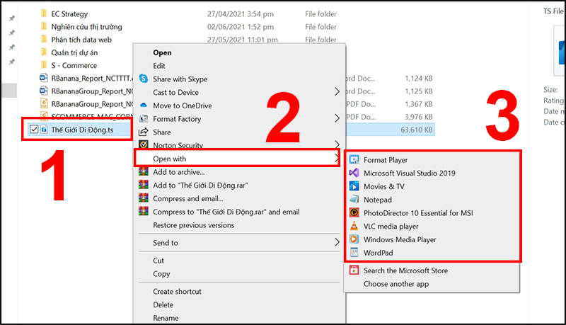 Cách mở file TS trên máy tính